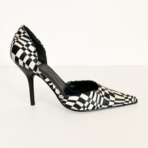 Bakers Deanne Psychedelic Checkered Pointed Toe Pumps